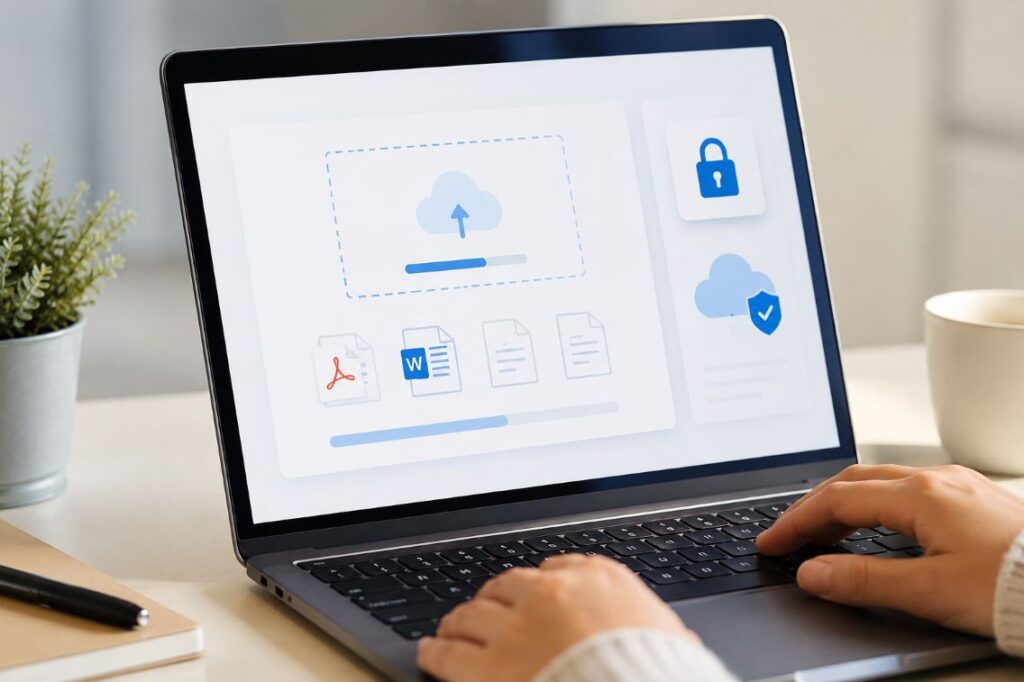 Secure Cloud Upload at Work